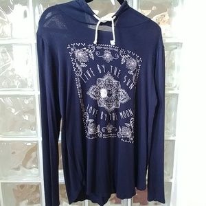 Moonchild Hoodie - Midnight Blue - Large